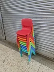 Cloud Perch Kids Plastic Chairs (Orange) - 1