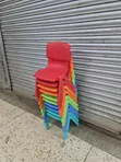 Cloud Perch Kids Plastic Chairs (Orange) - 2