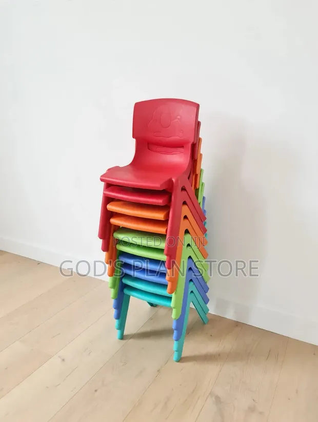 Moonpod Kids Plastic Chair - Red - 1