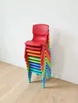 Moonpod Kids Plastic Chair - Red - 1