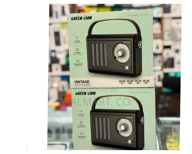 Green Lion Vintage Radio Speaker with Bluetooth - 1