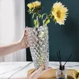 Dewdrop Design Clear Glass Vase - 3