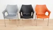 Polychord Plastic Chairs with Steel Legs - 1