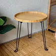 Bamboo Collapsible Side Table 42cm Diameter - 1