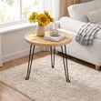 Bamboo Collapsible Side Table 42cm Diameter - 2