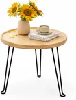 Bamboo Collapsible Side Table 42cm Diameter - 3