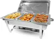 Brand New Chafing Dish Buffet Set with 3 Food Pans - 1