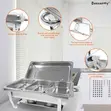 Brand New Chafing Dish Buffet Set with 3 Food Pans - 2