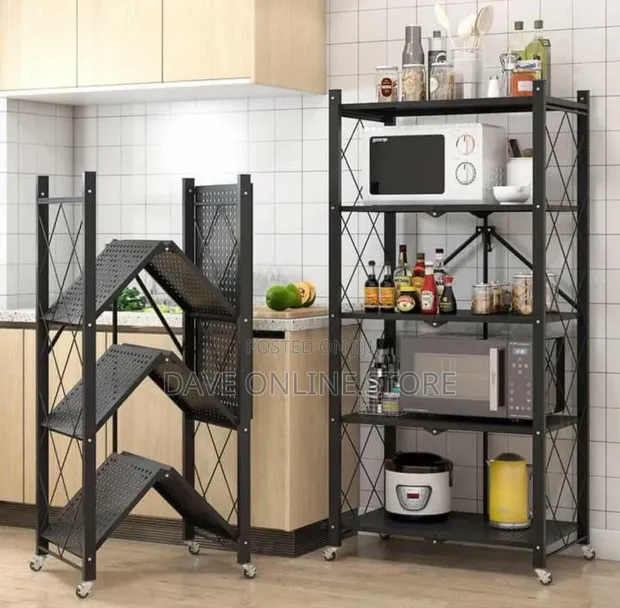 5 Layer Foldable Kitchen Rack - 1
