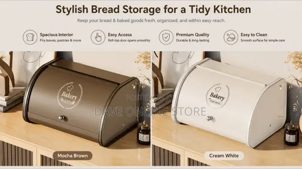 Aluminum Matte Finished Bread Bins - 1