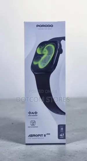 Porodo Aerofit II 1.75" Smart Watch 41mm Black