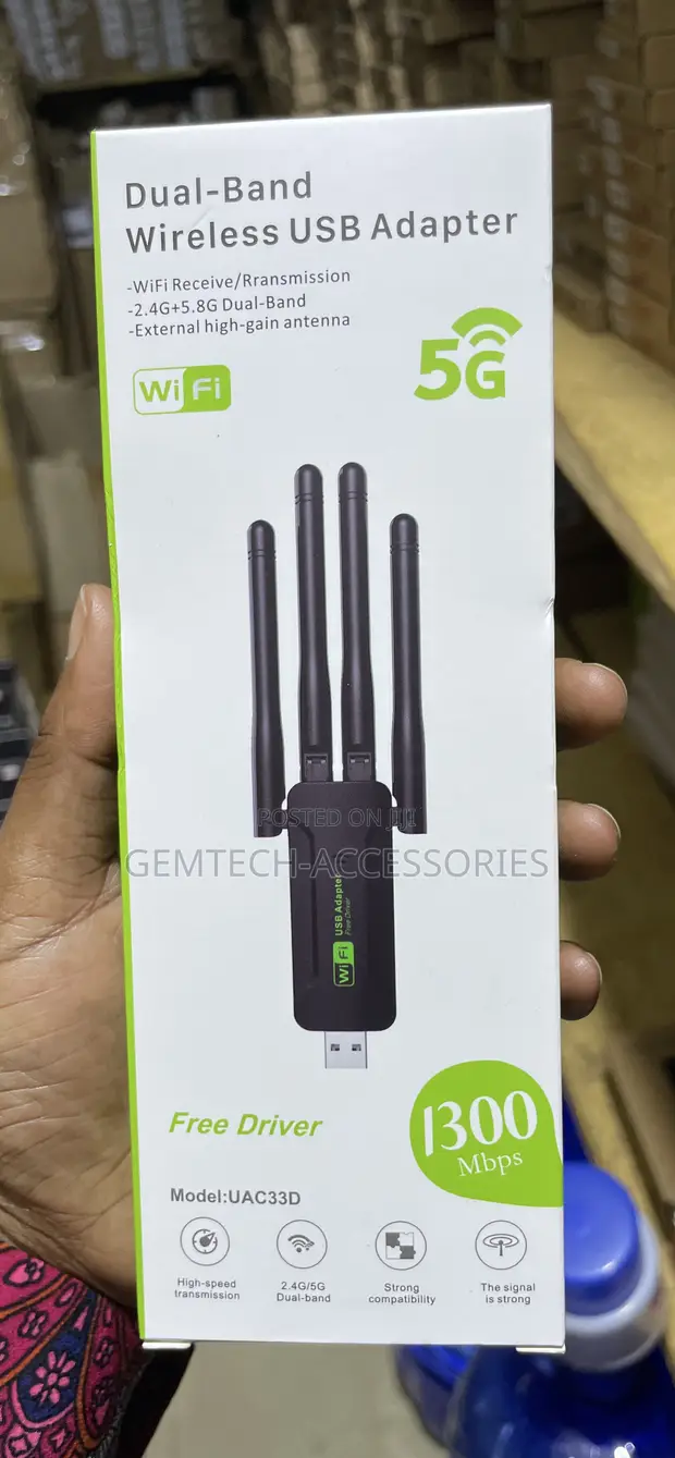 1300Mbps Dual Band Wireless USB WiFi Adapter - 1
