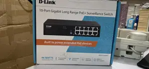 D-Link 10-Port Gigabit Long Range PoE+ Surveillance Switch