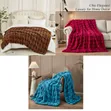 Luxury Faux Fur Rabbit Throw Blanket - Pink 90"x80" - 2
