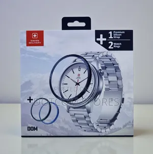 Swiss Military DOM 8 Watch with Premium Silicon Strap & Ring