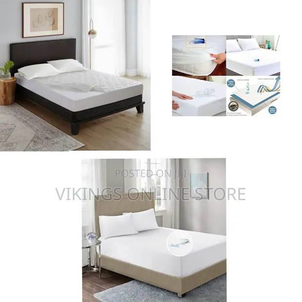 Waterproof Mattress Protector - White, 120x190x20 cm - 1