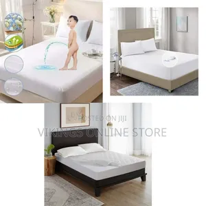 Waterproof Mattress Protector - White, 120x190x20 cm
