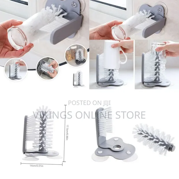 Glass Washer with Double Sided Bristle Brush - 1