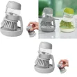 Soap Dispensing Exfoliating Plate Brush with Stand - 2