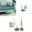 2-in-1 Dehydrated Mop with Bamboo Fiber Head, Self-Wringing Twist Mop - 1