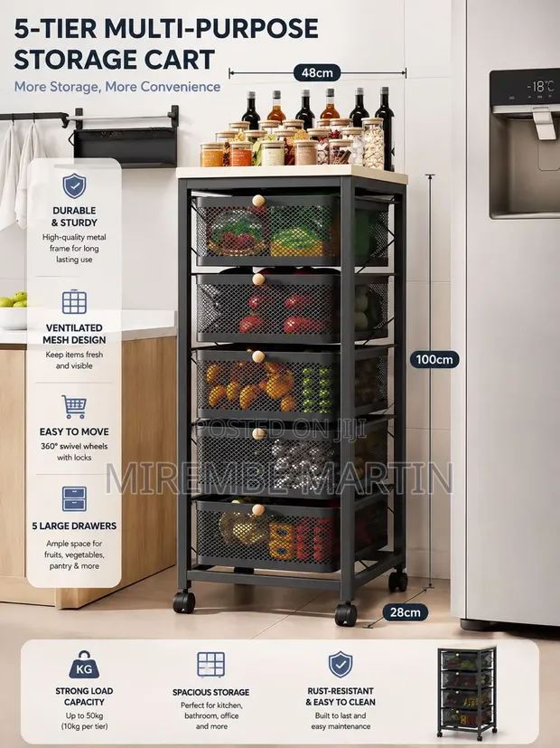 5 Tier Ventilated Storage Shelf - 1