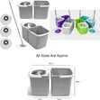 Space Saving 360° Dual Spin Mop Bucket Set - 1