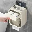 Waterproof Wall Mounted Toilet Paper Holder Organizer - 2