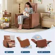 360° Swivel Glider Manual Recliner with Lumbar Support - 2