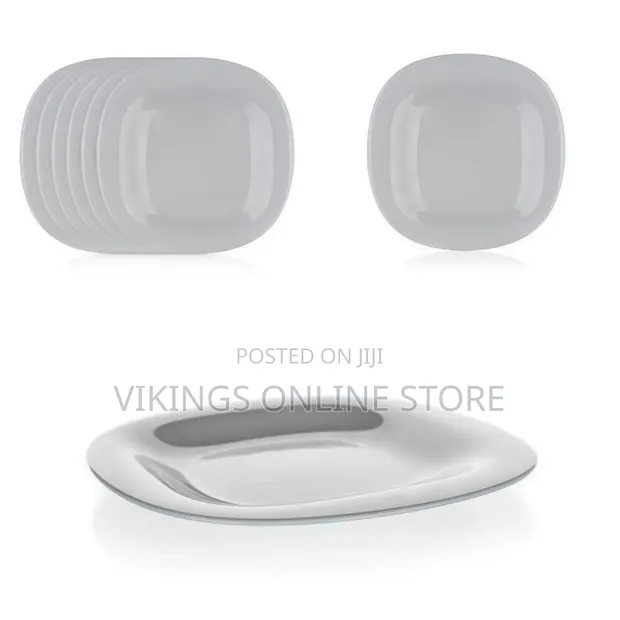 Luminarc 6-Piece Square Side Plates - Grey - 1
