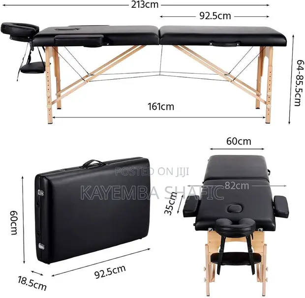 Professional Portable Folding Massage Table - Wooden Frame - 1