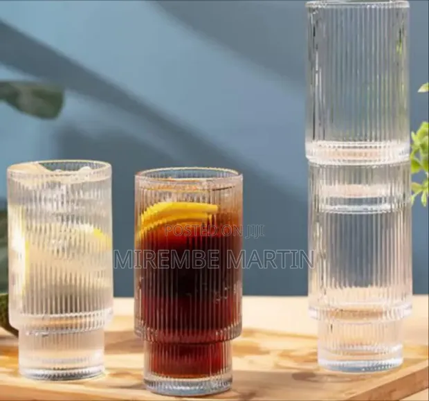 Brand New Ribbed Glassware - 1