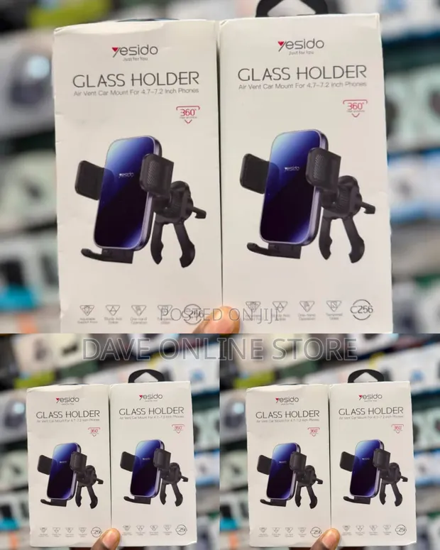 Yesido C256 Premium Tempered-Glass Gravity Car Phone Holder - 1