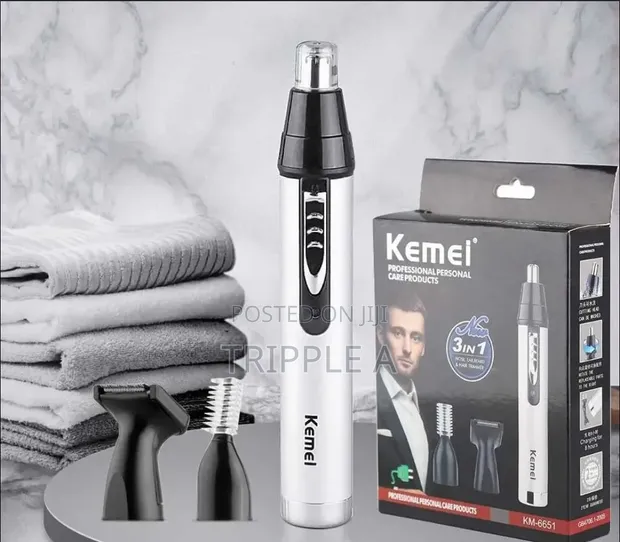 Kemei 3-in-1 Rechargeable Electric Nose Trimmer - 1