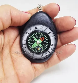 Mini Oval Pocket Compass Keychain - Outdoor Navigation
