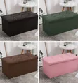 Brand New Leather Ottoman Storage Boxes - 1