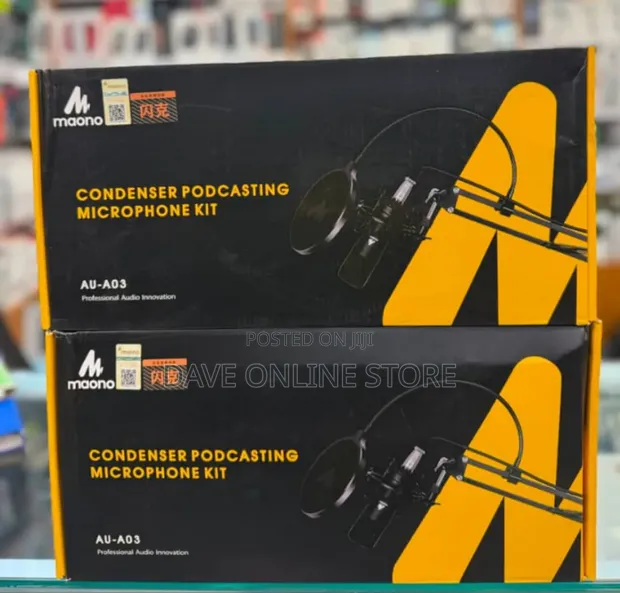 Maono AU-A03 Condenser Microphone Kit with Boom Arm - 1