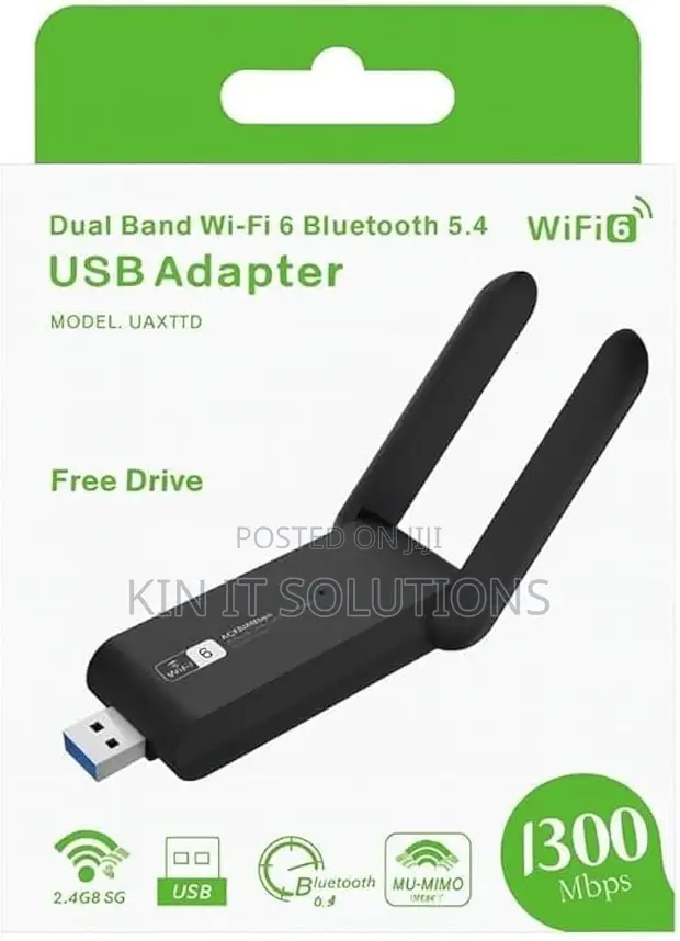 UAX10 WiFi 6 USB Adapter with Bluetooth 5.4 - 1