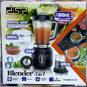 DSP KJ2131 3-in-1 Blender with 1800mL Jar