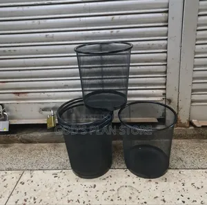 10 Litre Metallic Mesh Dust Bin - Black