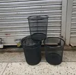 10 Litre Metallic Mesh Dust Bin - Black - 1
