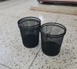 10 Litre Metallic Mesh Dust Bin - Black - 3