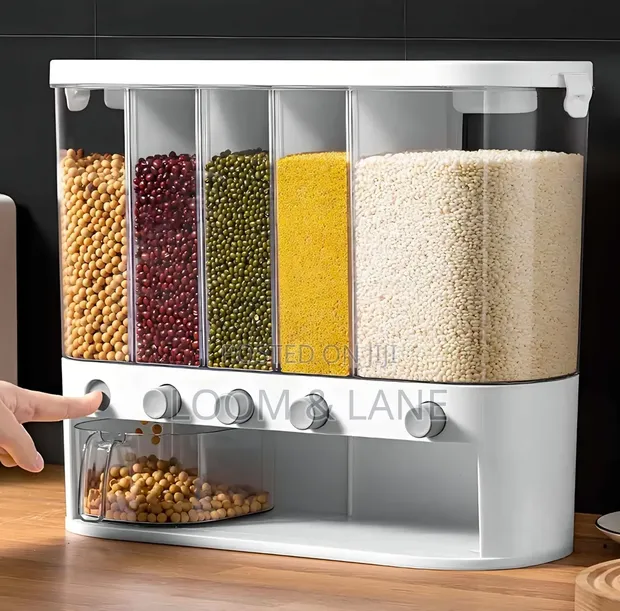 5-Compartment Wall-Mounted Food Dispenser - 1