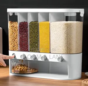 5-Compartment Wall-Mounted Food Dispenser
