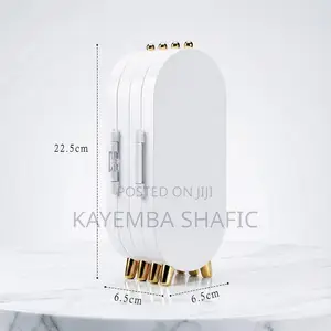 Foldable 4-Panel Jewelry Organizer with Mirror