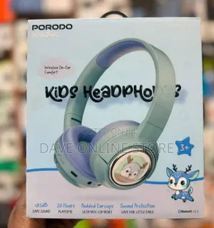 Porodo Soundtec Moose Wireless Kids Headphones - Blue