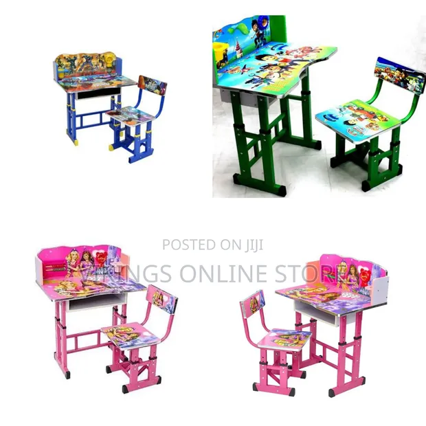 Adjustable Kids Study Desk and Chair Set - 1