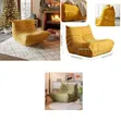 Lazy Floor Velvet Lounge Sofa Fireside Chair - 2