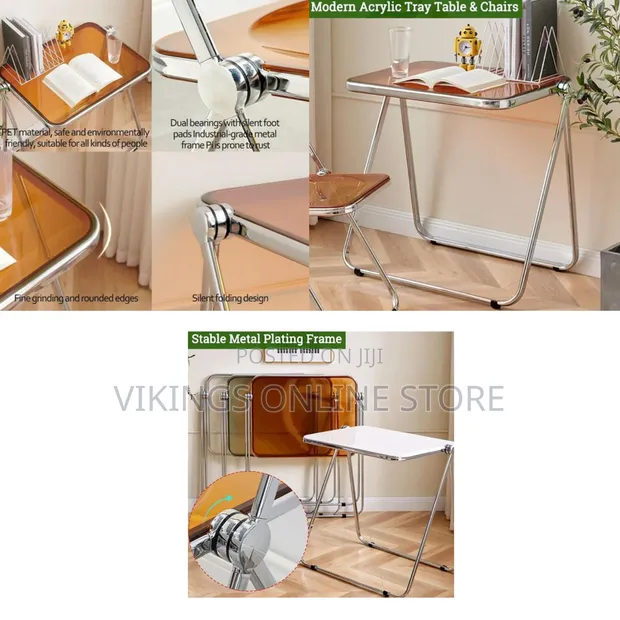 Portable Stackable Folding TV Tray Table - 1