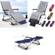 Folding Camping Reclining Deck Chairs with Cushion - 2