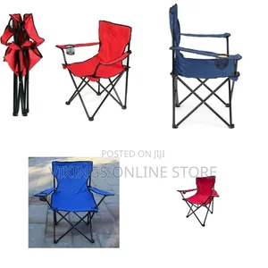 Portable Folding Camping Chair with Carrying Bag - Multicolor